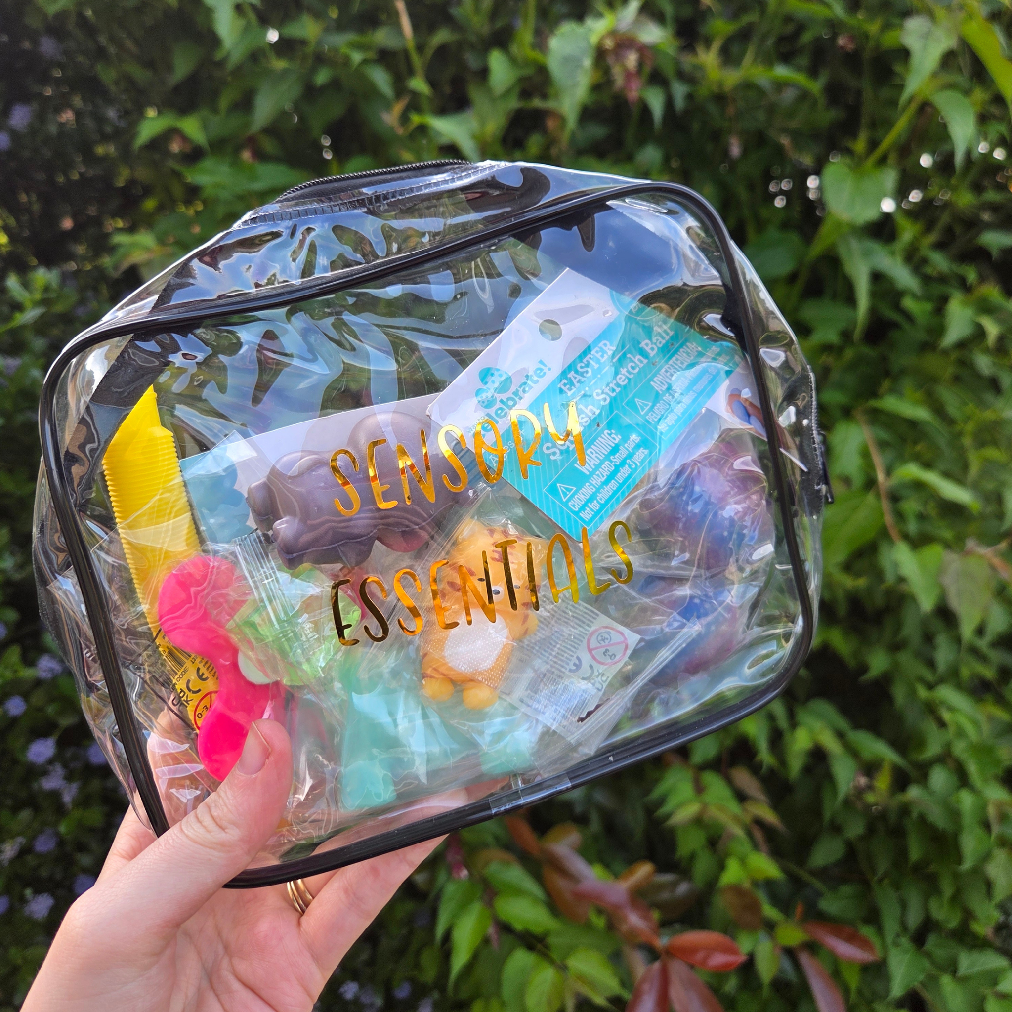 Personalised Travel Sensory Bag - Airplane Sensory Kit - Hospital Sensory Bag