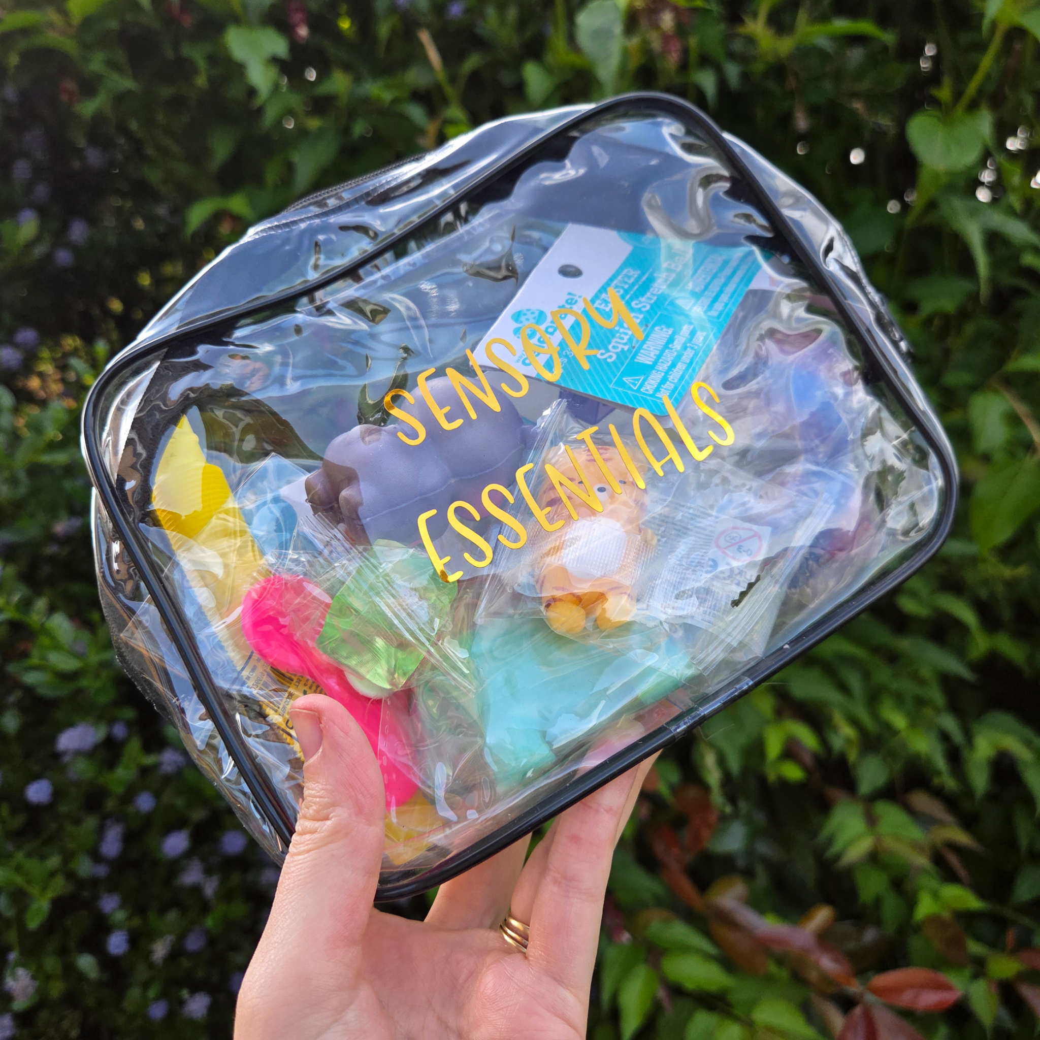 Personalised Travel Sensory Bag - Airplane Sensory Kit - Hospital Sensory Bag