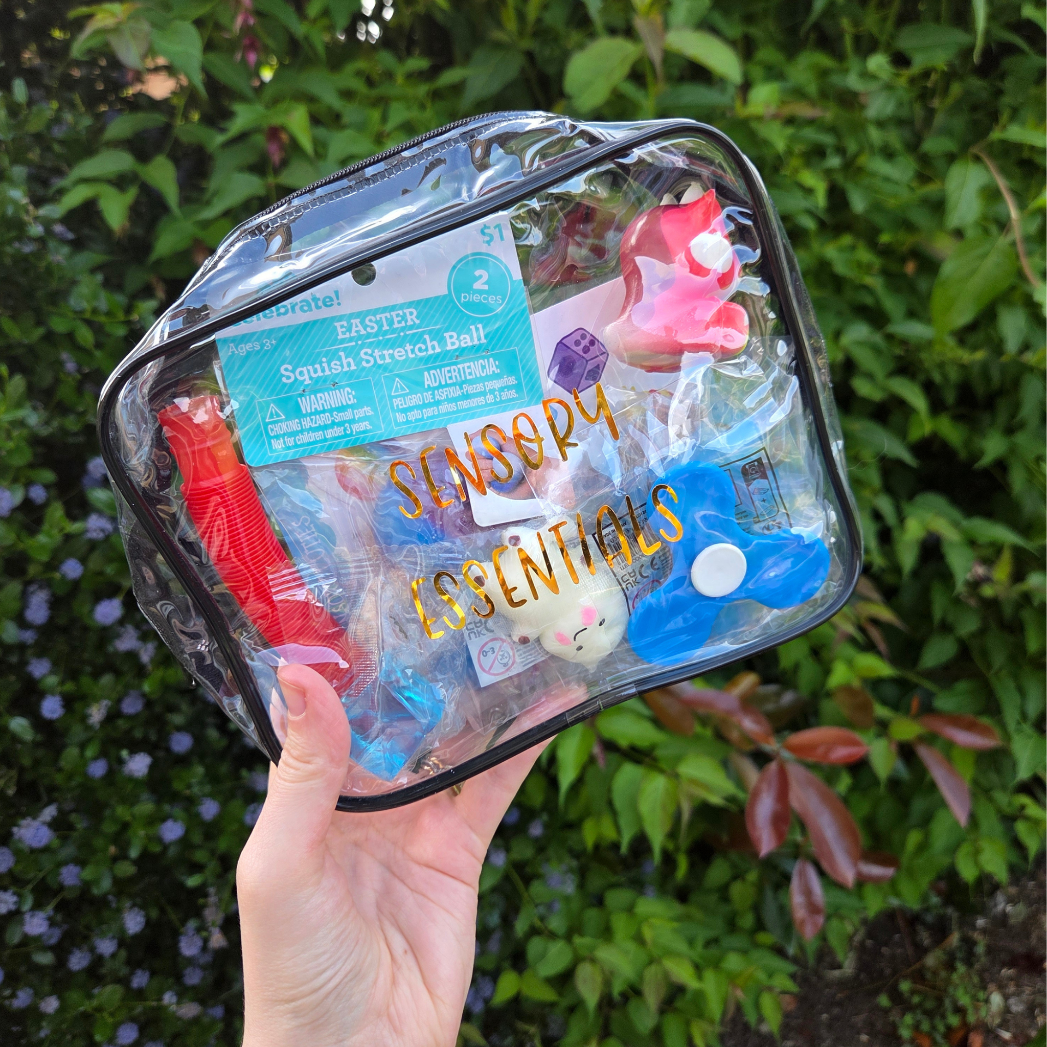 Personalised Travel Sensory Bag - Airplane Sensory Kit - Hospital Sensory Bag