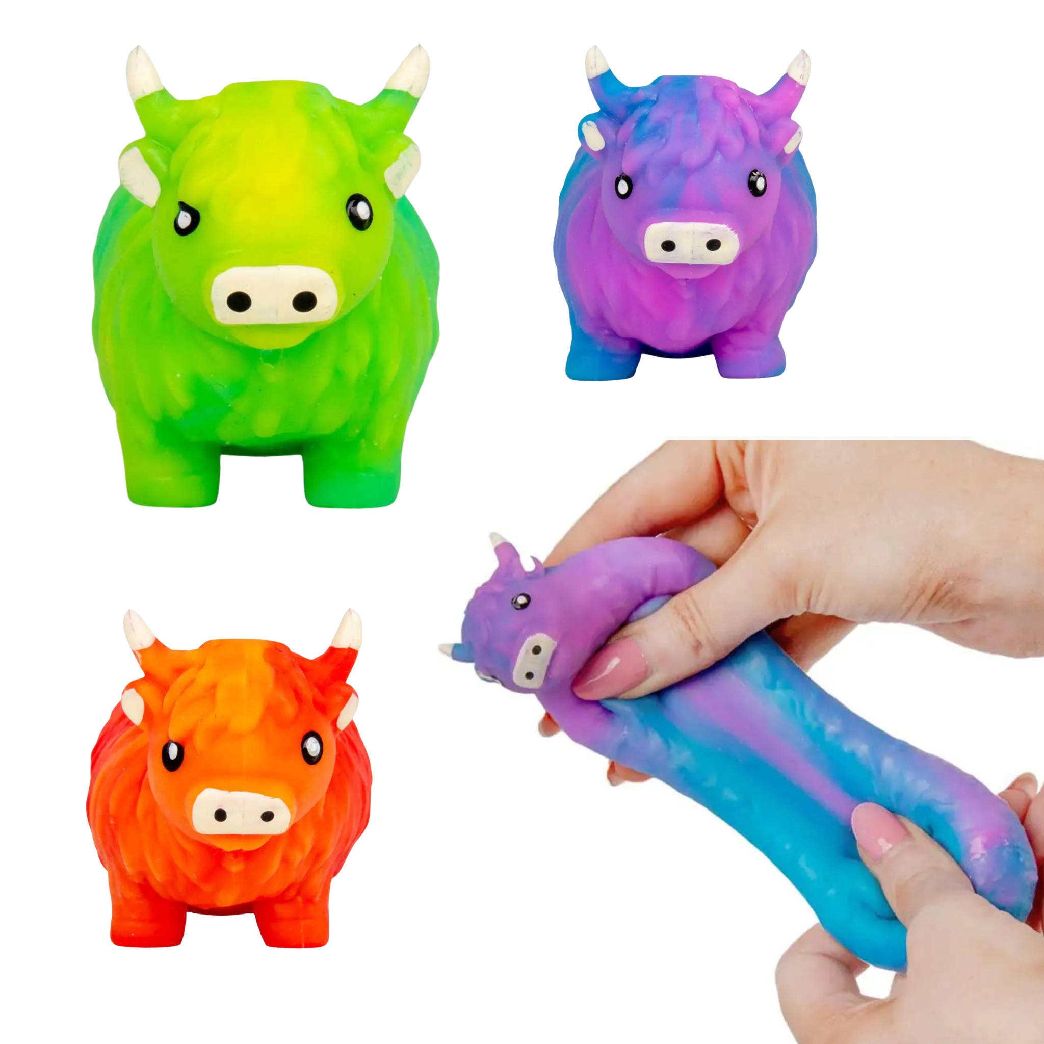 Stretchy Sand Highland Cow - Stretch & Squeeze Sensory Toy