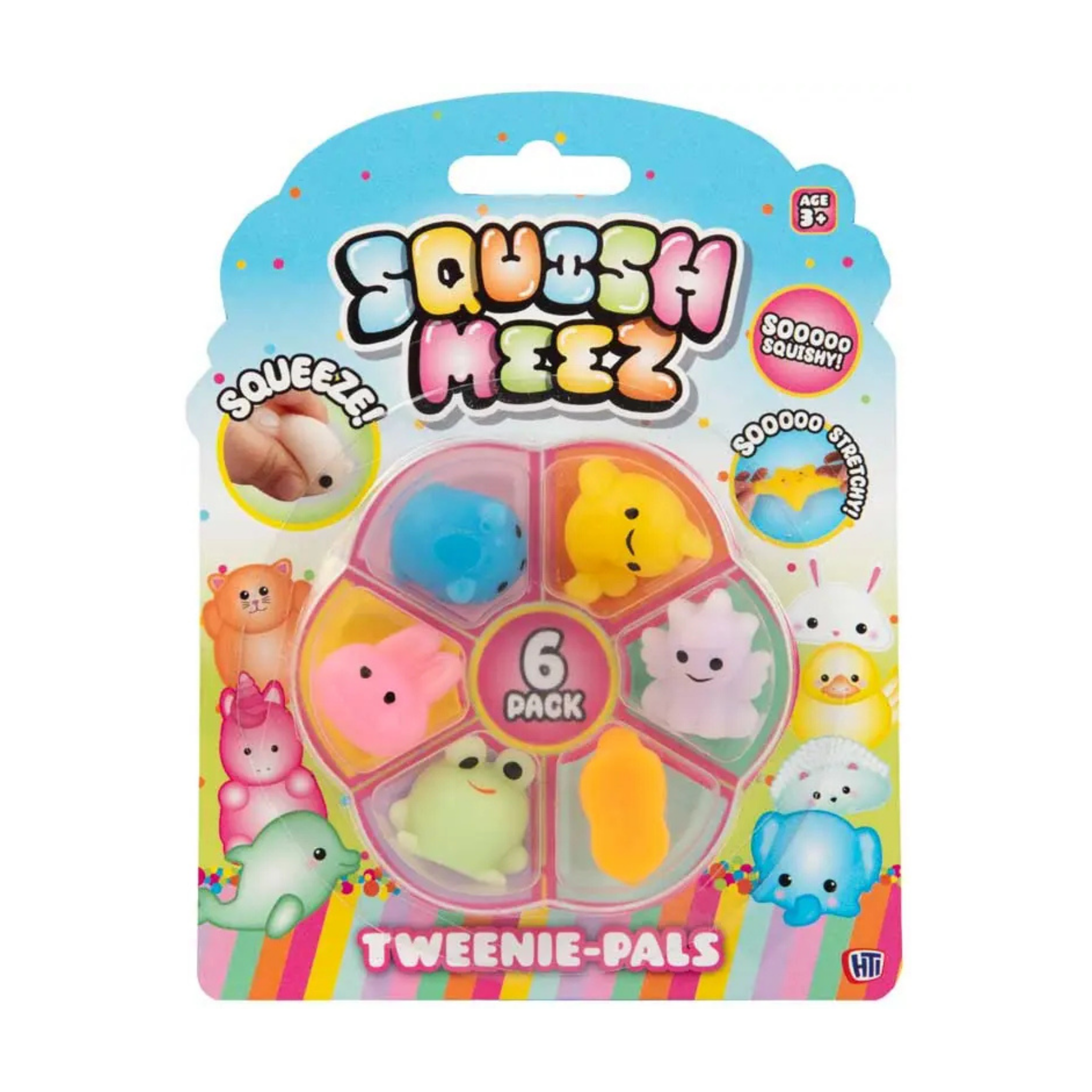 Mini Animal Squishy Multipack - 6 Cute Pocket Squishies