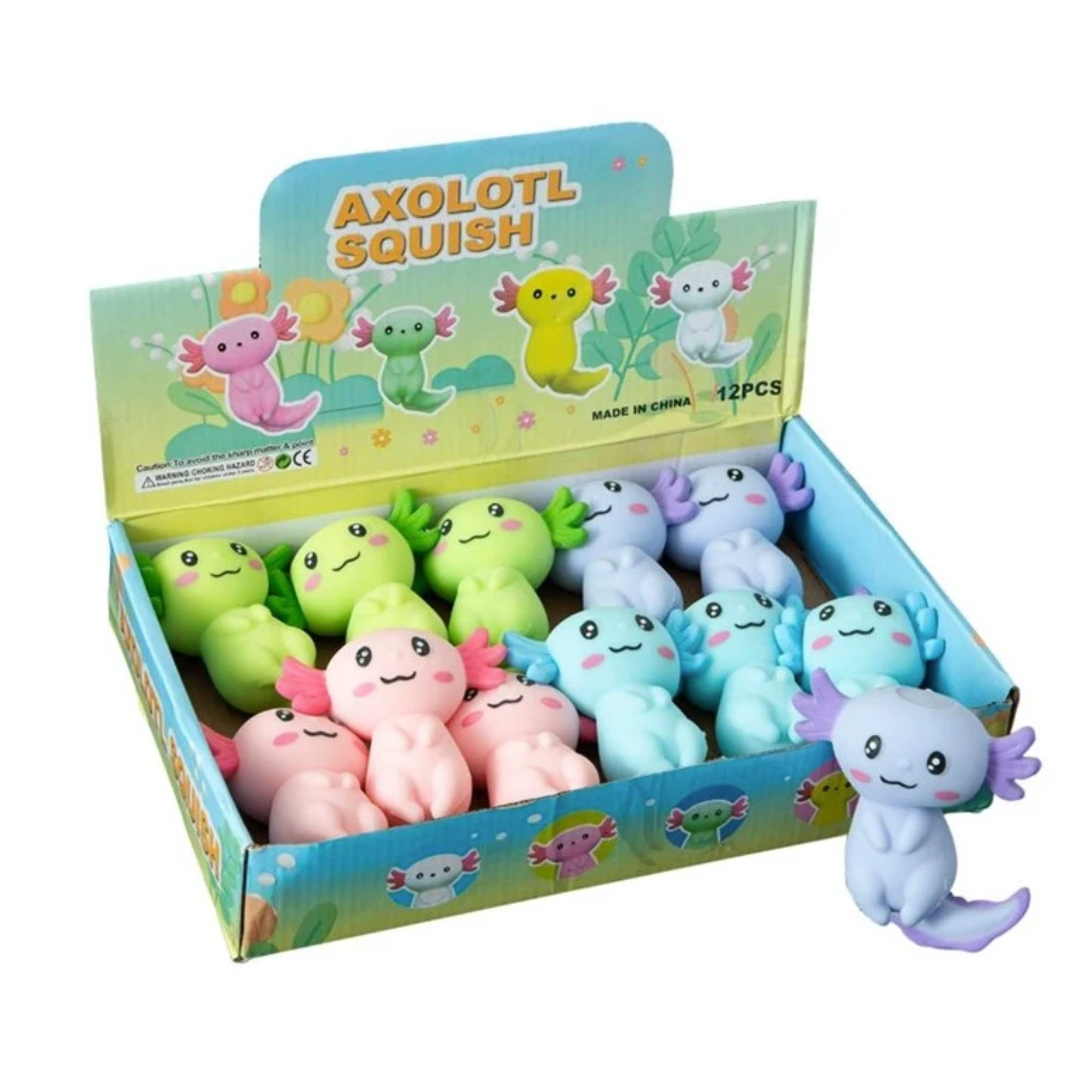 Stretchy Squeezy Axolotl – 11cm Sensory Toy