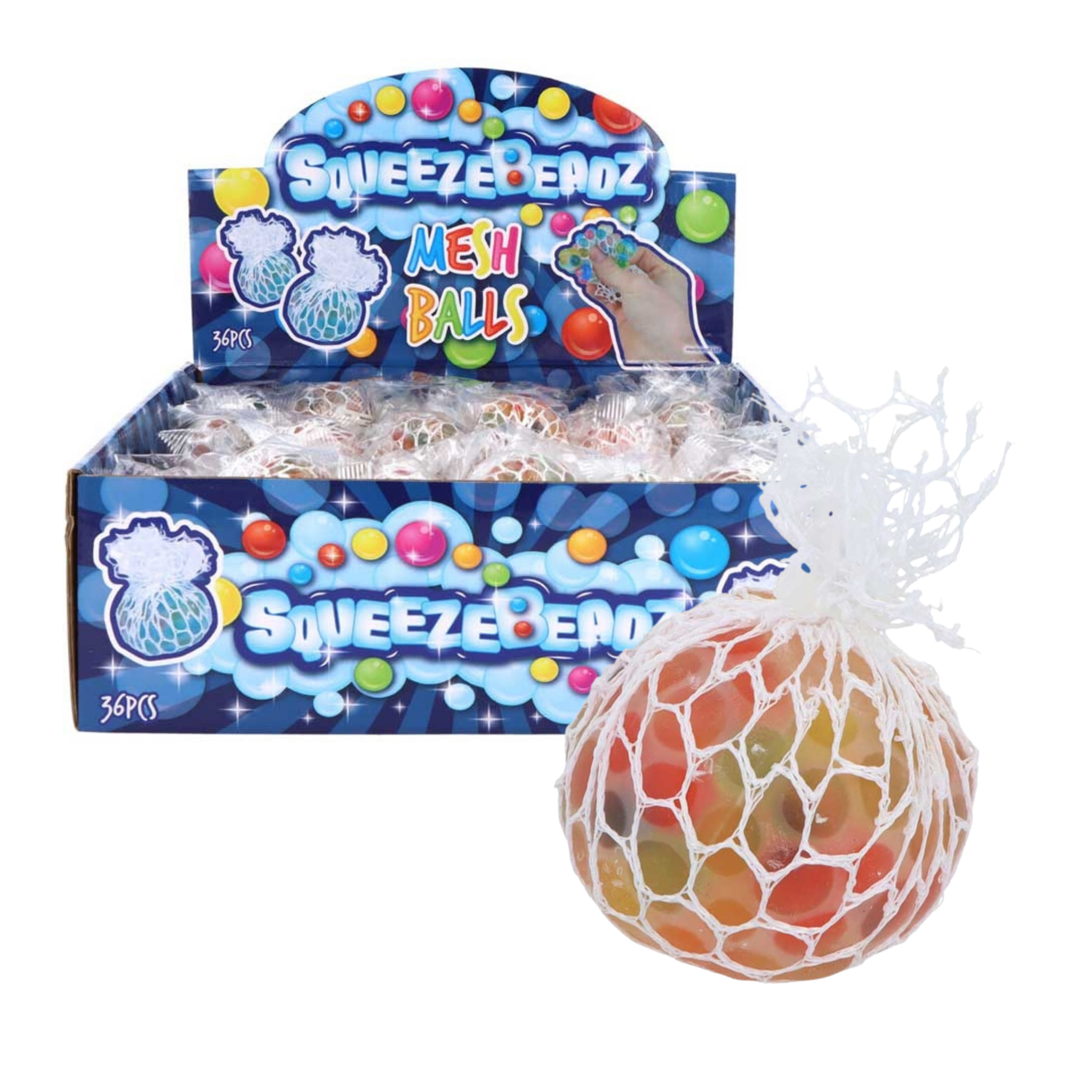 Bead Mesh Stress Ball - Squishy Sensory Fidget Toy