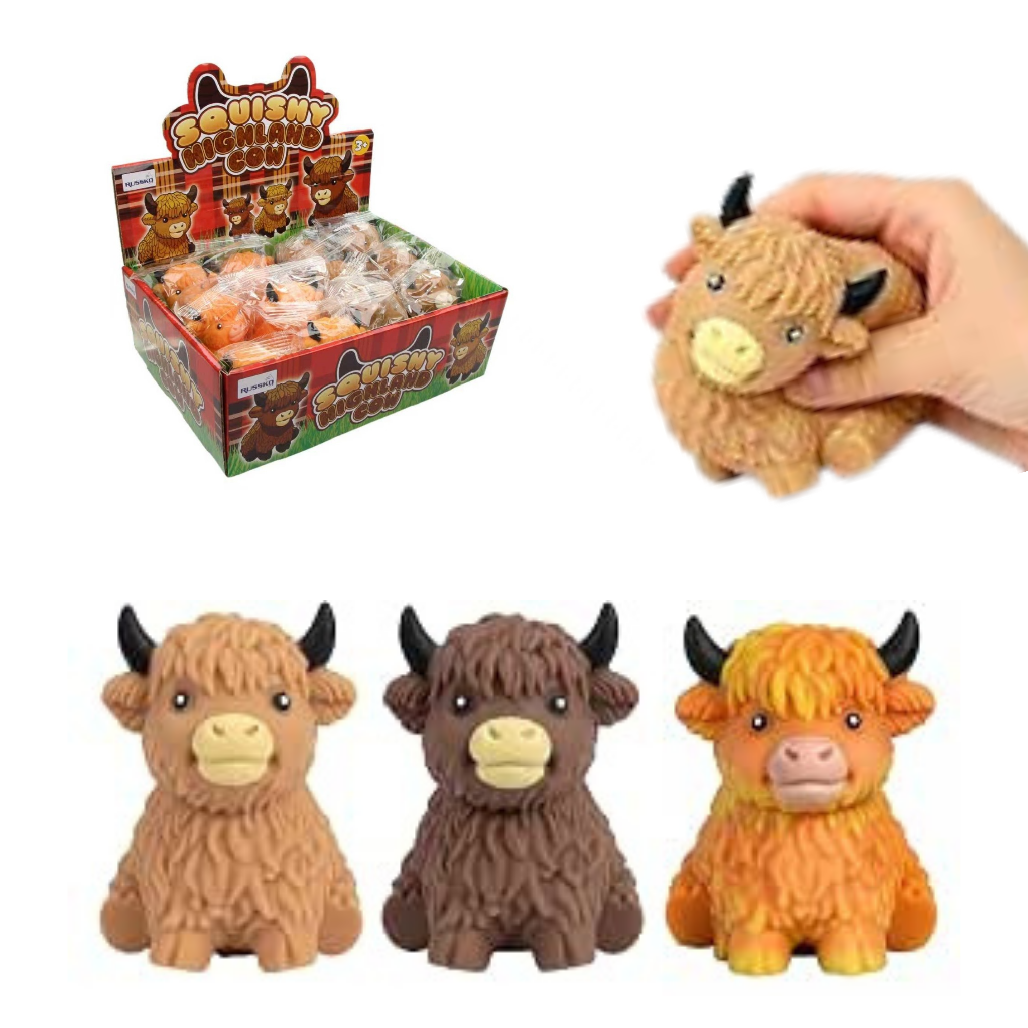 Highland Cow Squishy - Cute Slow Rise Sensory Toy