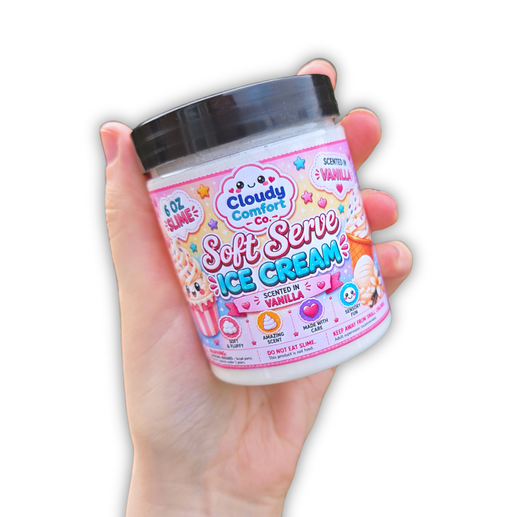 Soft Serve Ice Cream Slime - Vanilla Cloud Slime