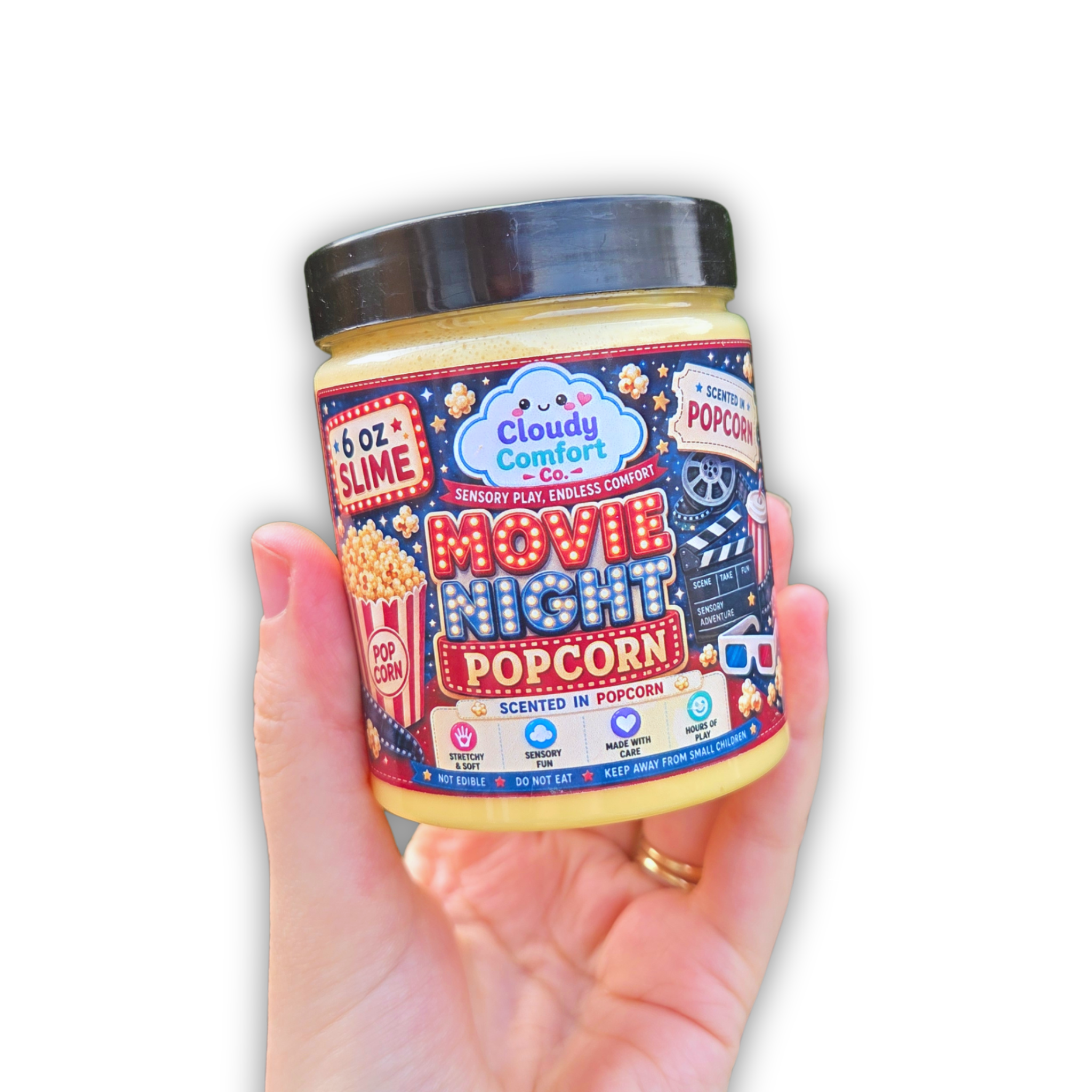 Movie Night Slime - Popcorn Scented Slime