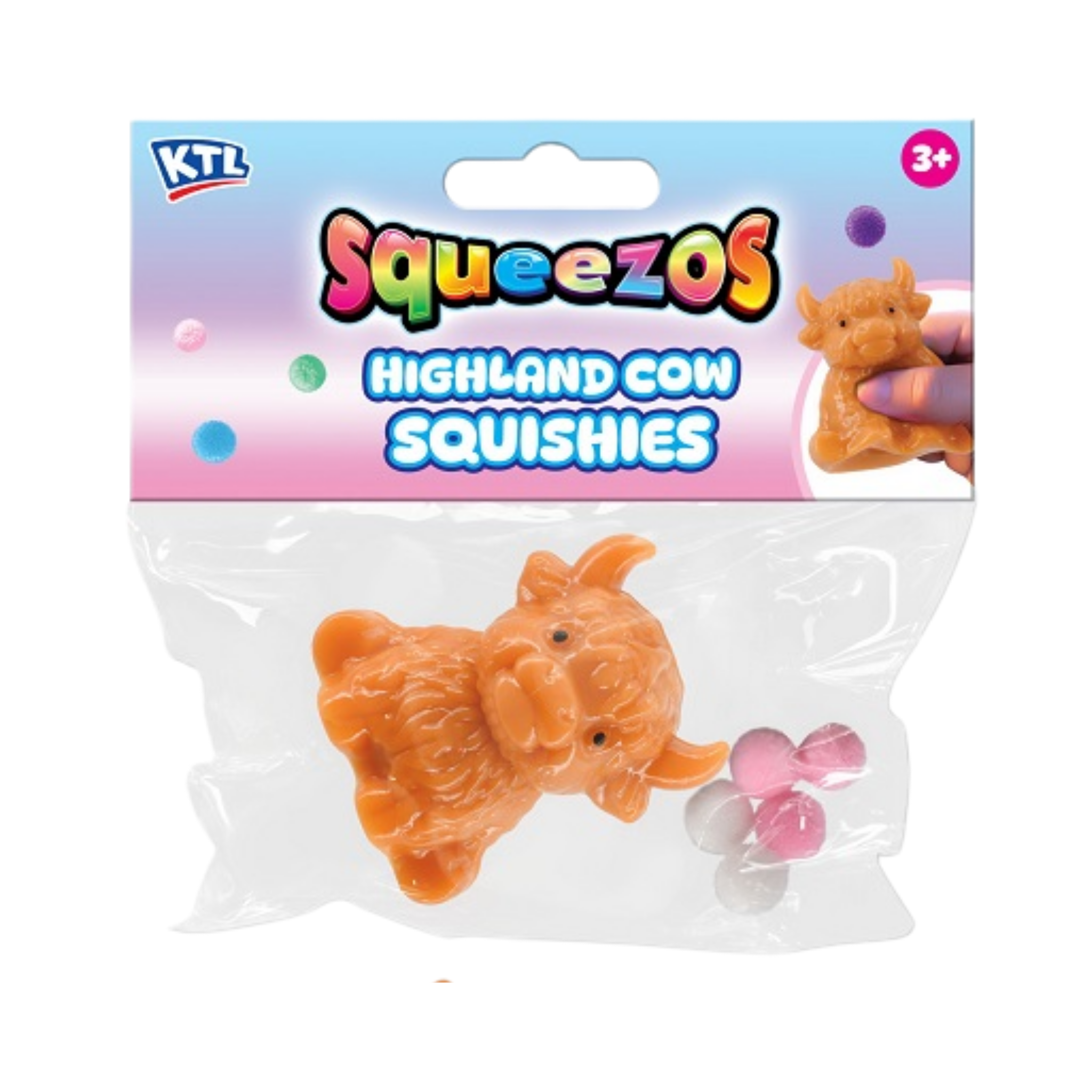 Highland Cow Bobble Squishy - Cute Cow Stress Relief Fidget