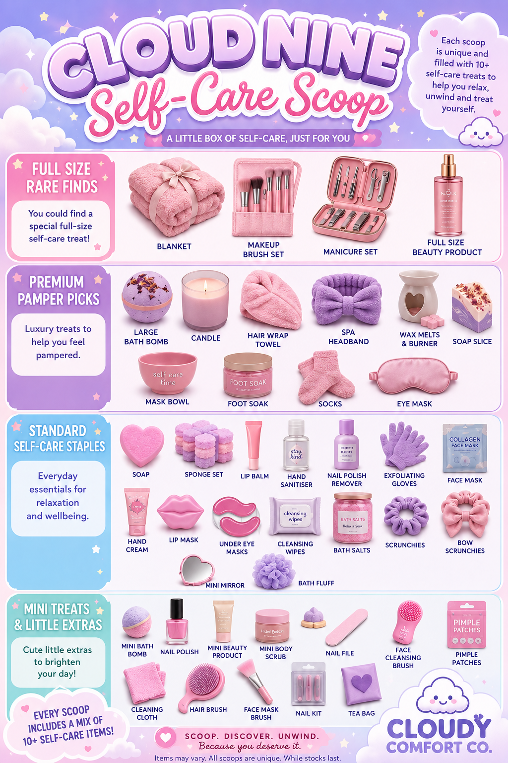 Cloud Nine Self-Care Scoop - Mystery Pamper Box
