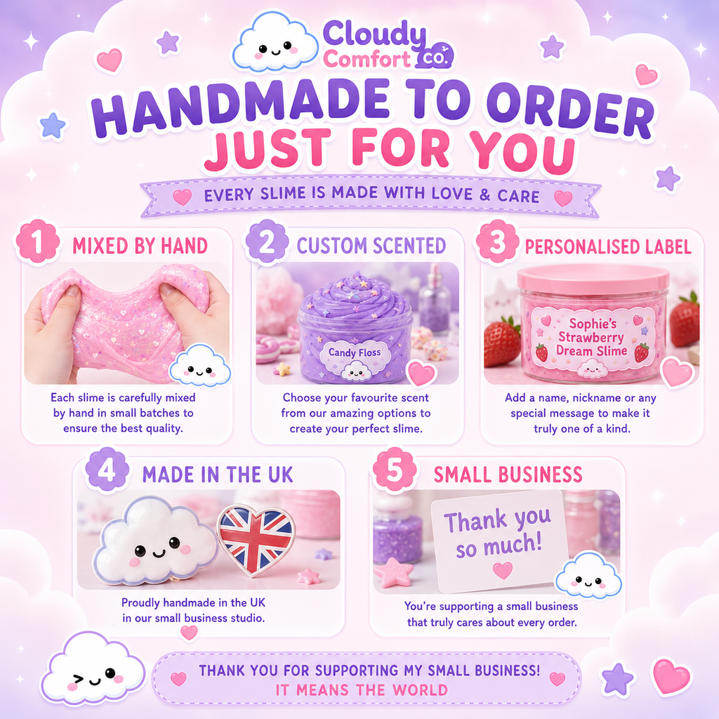 Custom Slime - Personalised Slime - Choose Your Scent & Colour
