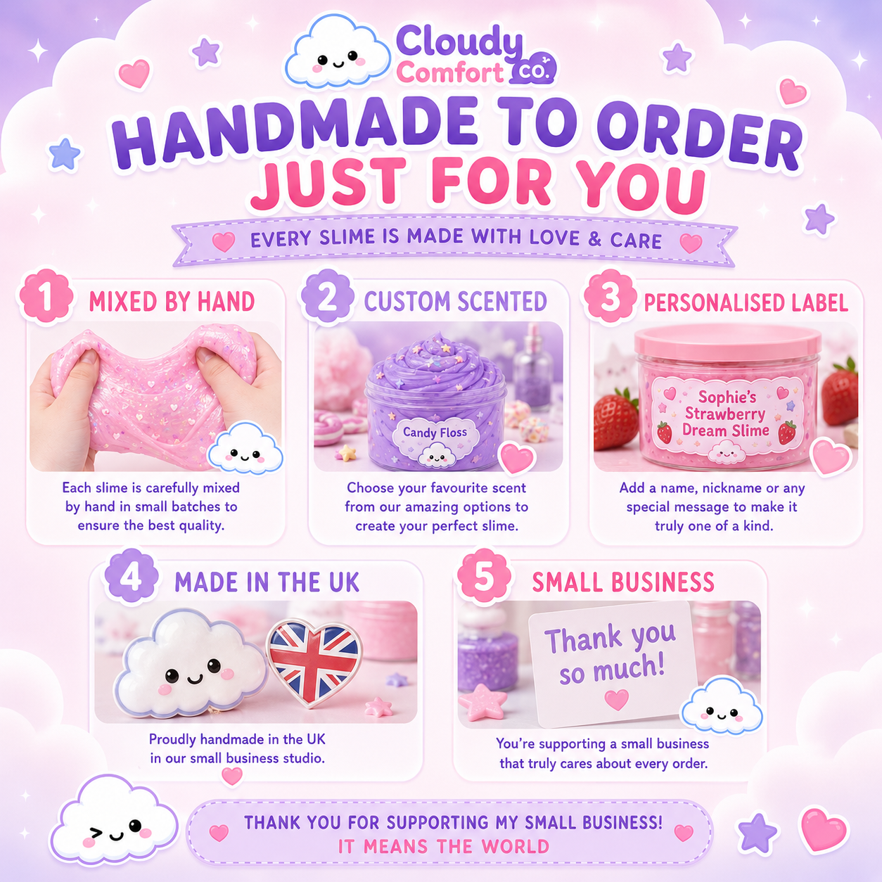 Custom Slime - Personalised Slime - Choose Your Scent & Colour