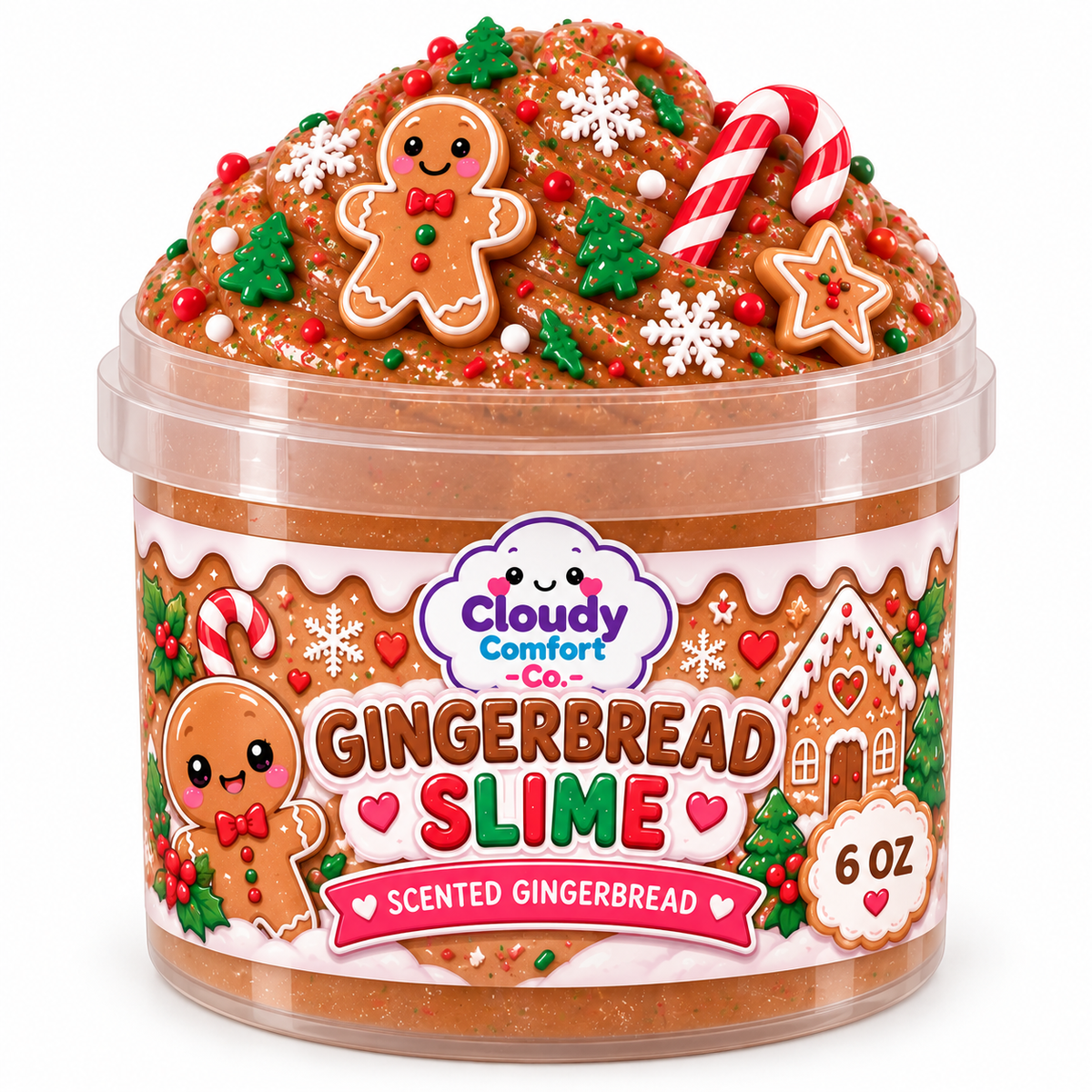 Gingerbread Slime – 6oz | Merry Squishmas