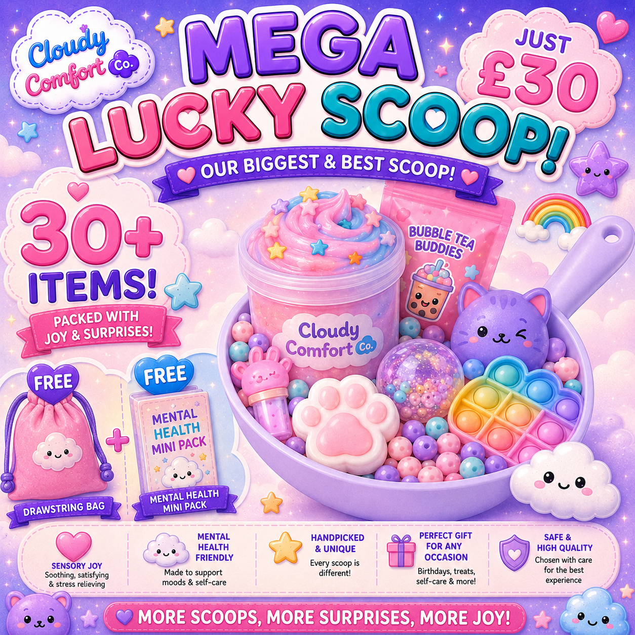 Sensory Lucky Mega Scoop - Slime & Fidget Mystery Scoop