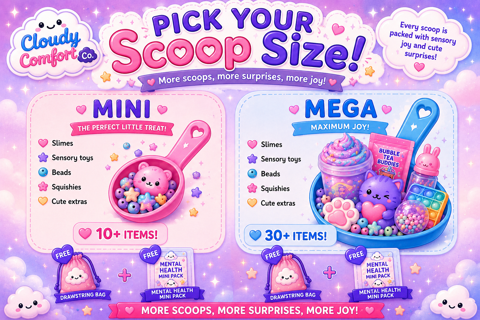 Sensory Lucky Mega Scoop - Slime & Fidget Mystery Scoop