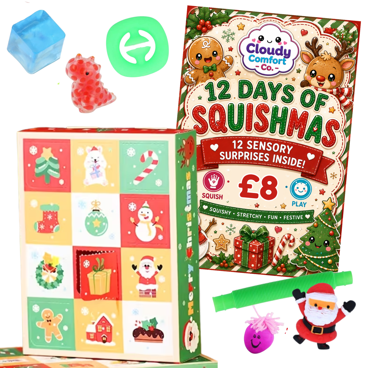 12 Days of Squishmas Sensory Advent Calendar – 12 Fidget & Squishy Surprises